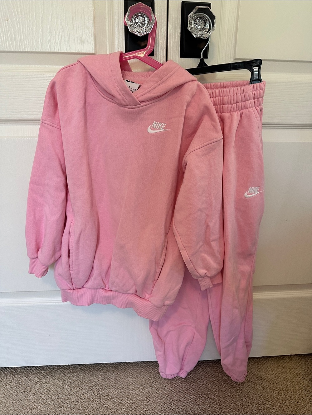 Nike Kids Pink Hoodie & Sweatpants Set Sz Small